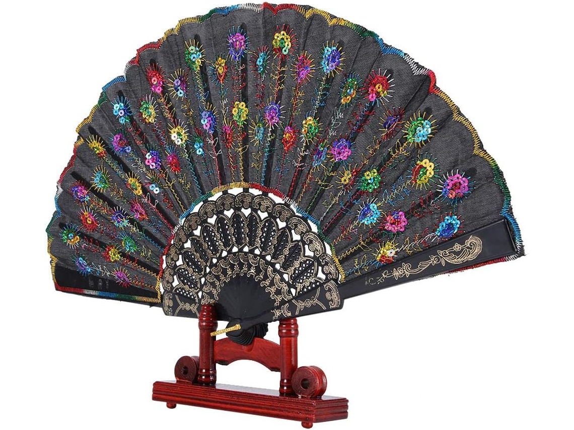 Support Décoratif D'éventail Chinois Robuste Et Durable,