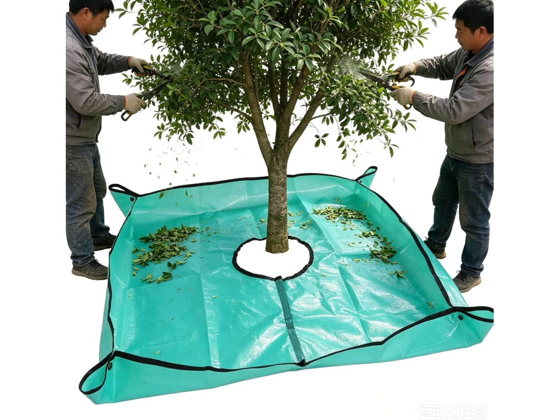 Water Proof Pruning Tarp 39 7x39 7inch Landscape With 7 8 Inch Center Hole And Quick Fasten Corner Buckles For Easy