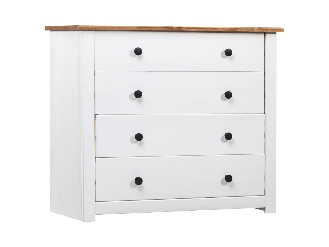 Vidaxl Móvel Lateral 80x40x73 Cm Pinho Panama Branco