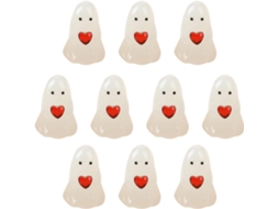 Pequeno 10 X no Escuro Decoração de Mesa Fantasma em Acrílico Decoração Fantasma para Jardim no Halloween CHABERLU