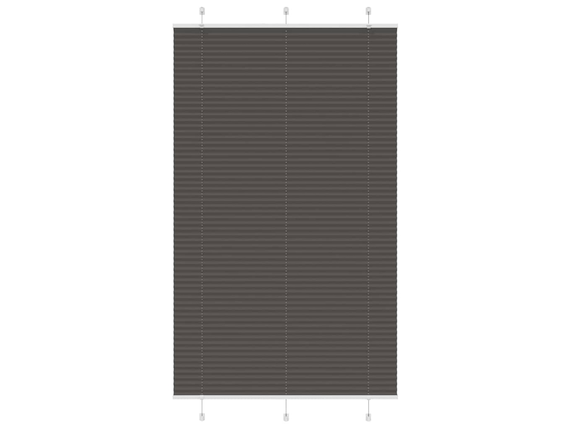 Vidaxl Preto Plissada Cega 120x200 Cm Largura Tecido 119,4cm Poliéster