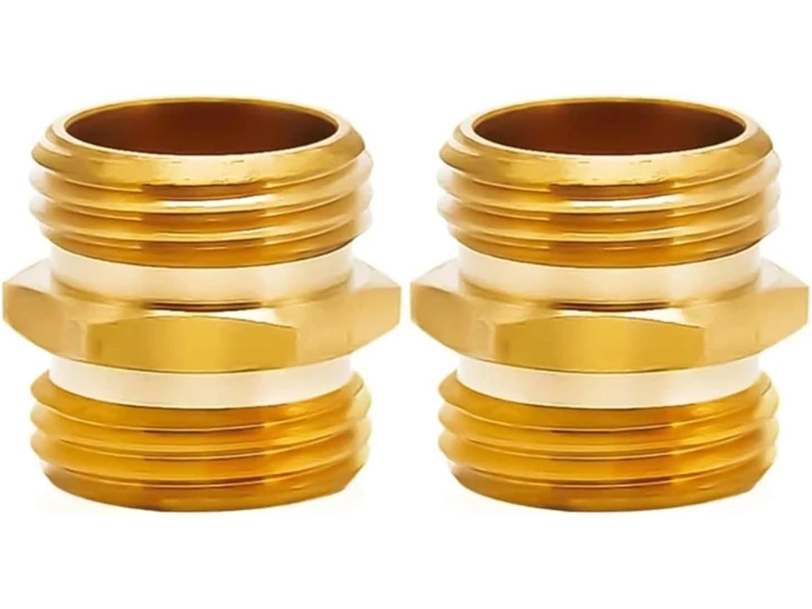 Adaptador De Mangueira Latão Maciço 3/4 Polegada, 2 Peças, Conexão