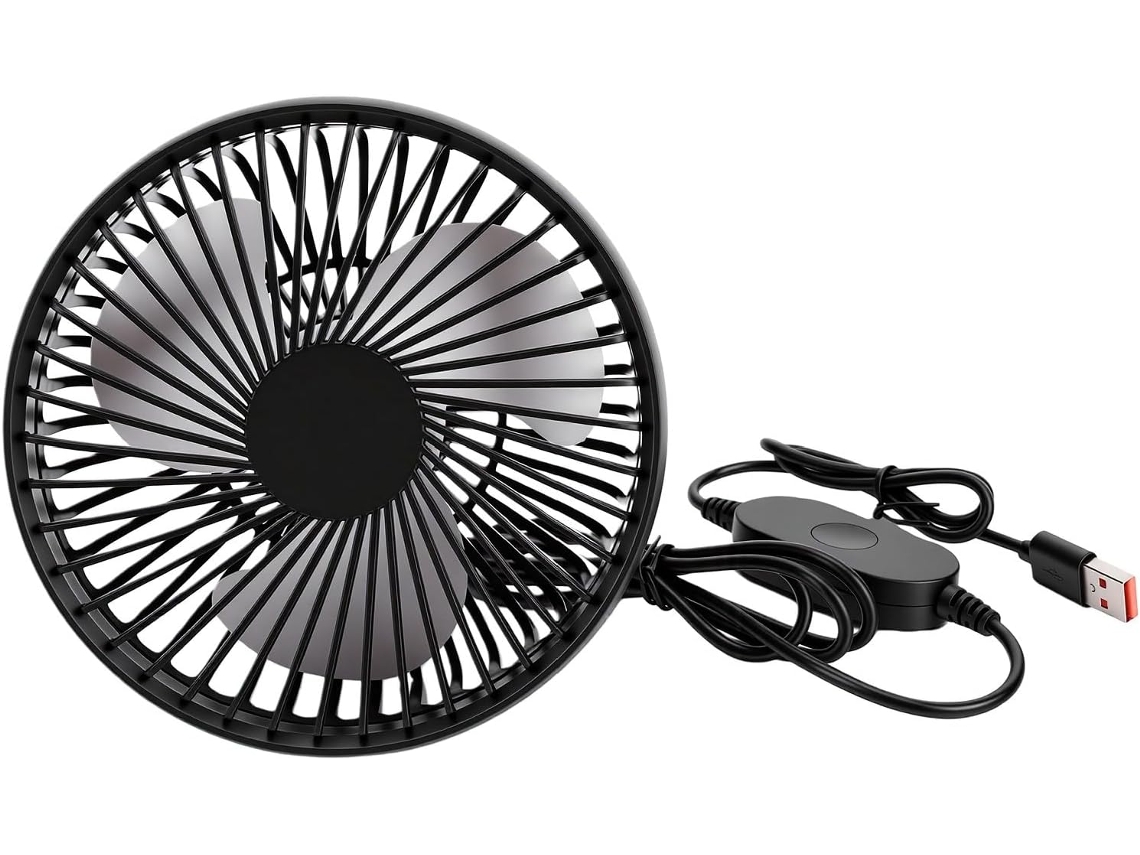 Ventilador Portátil Aramox Usb Para Banco De Carro, Com 3 Velocidades, Motor Sem Escovas De 5w, Alimentação Usb E Clipe