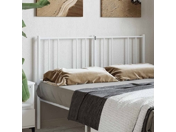 Vidaxl Cabeceira De Substituição 160 Cm Metal Branco