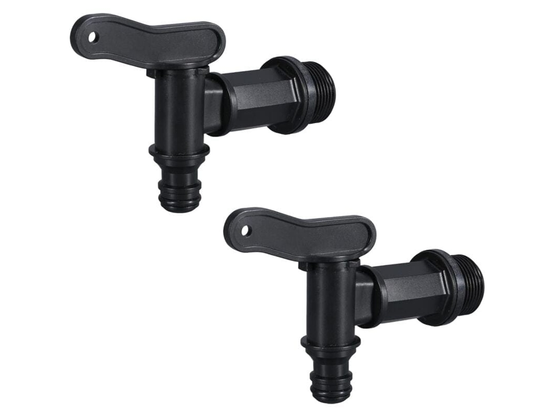 Adaptador De Bocal Para Barril De Água, Conexão De Mangueira Jardim, Com Juntas E Porca De Trava, 3/4" (2 Unidades)