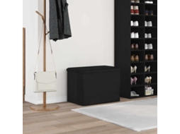 Vidaxl Banco De Arrumação Carvalho Preto 62 X 42 X 45 Cm