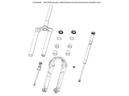Garfo Rockshox Kit Sealhead Sid 35mm C1 2021 Dba 35mm