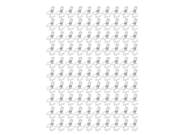 100 Pinças de Papel Metálicas Ocas com Forte Força de Aperto Forma de Coroa Clips para Escritório Escola Lar Prata