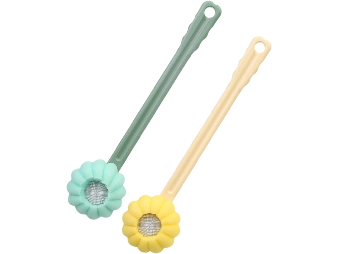 Lurelia Kit De 2 Escovas Para Costas De Cuidado Corporal, Com Argola E Massagem Suave, Uso Diário