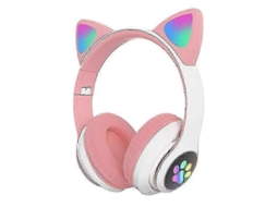 Fones de Ouvido Tg Tn 28 com Orelhas de Gato, Compatíveis com Cartão Tf e Microfone para Iphone e Android. TAISHENGDA