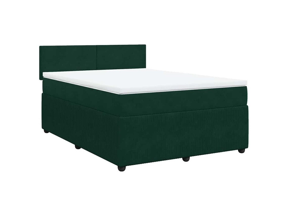 Box Spring Bed, Box Spring Beds Vidaxl Verde Veludo (160 X 200 Cm)