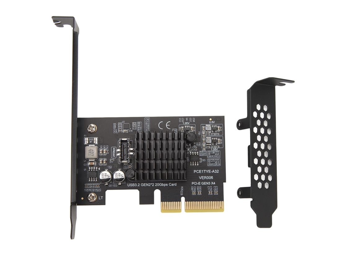 Placa De Expansão Pcie Usb 3.2 Gen 2 Tipo C 20gbps Asm3242 Controle Principal Para Desktop