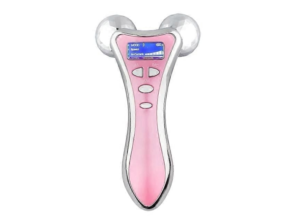 Massageador Facial Vibratório de Microcorrente 3d com Rolos, para Lifting Microcorrente, Massagem Faci Al Rotativa 4d em Formato Y. GOKOCO