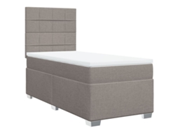 Box Spring Bed, Box Spring Beds Vidaxl Cinzento-acastanhado Tecido (100 X 200 Cm)