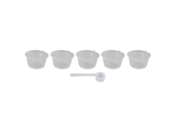 5pcs Cápsula Reutilizável 50ml com Colher para Dolce Gusto, Transparente | S/MARCA