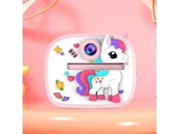 Câmera Instantânea Infantil YUNZII (rosa, Tela de Alta Qualidade, Bateria de Longa Duração, Cartão de Memória Não Incluído)