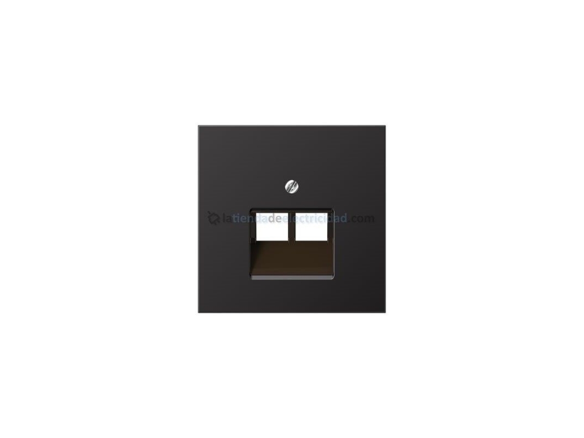 Tampa Dupla Para Tomada De Telefone Ou Dados Rj11 Rj45 Dark Jung Al 2969 2 Ua D