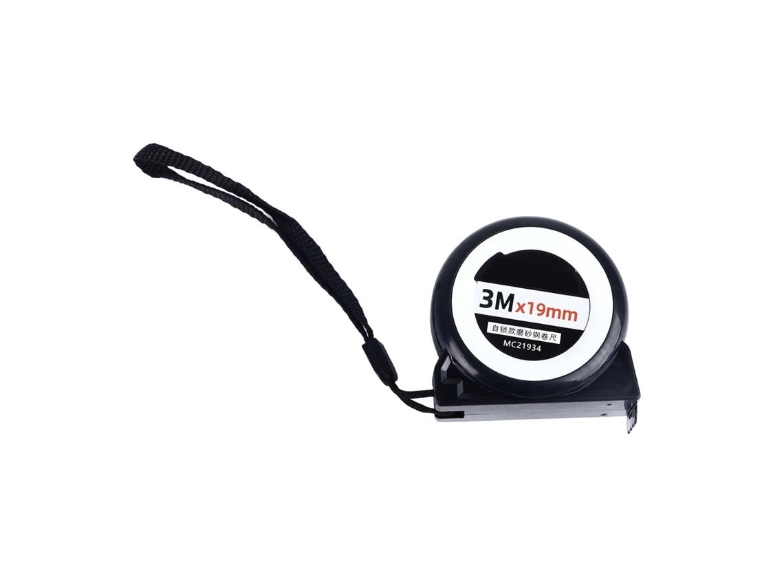Fita Métrica Autotravante Greensen, Fita Métrica De Aço Fácil Leitura, 3 Metros X 19mm, Caixa Em Abs Com Botão De