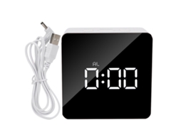 Reloj Despertador Led Multifuncional Con Espejo de Maquillaje, Temporizador Y Reloj Digital de Escritorio