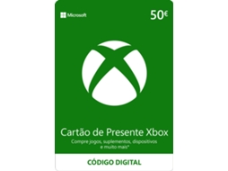 Cartão Presente Xbox Live 50 Euros (Formato Digital)