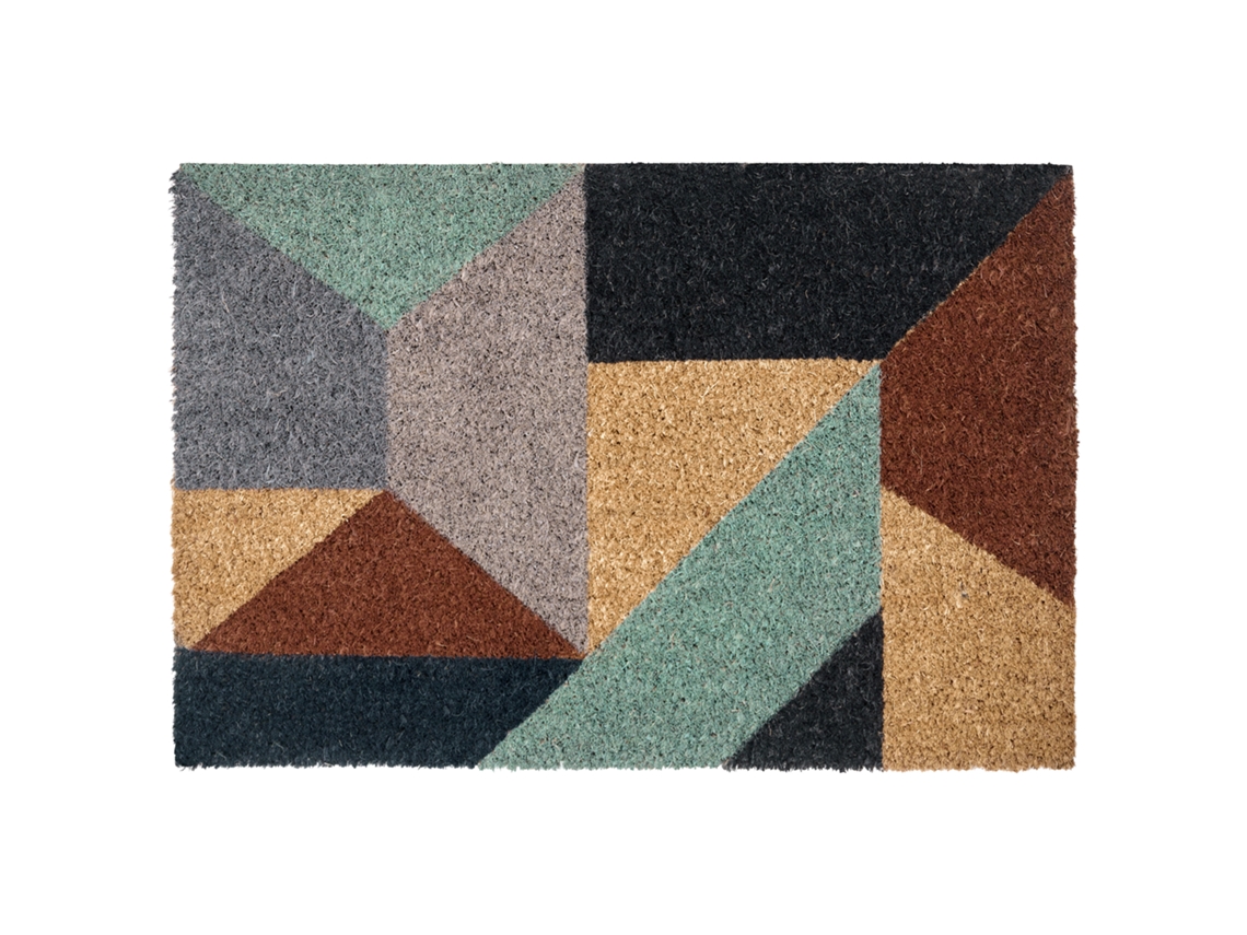 Felpudo Beliani Kipmik De Fibra De Coco Multicolor 40x60