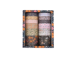 Fita Adesiva Washi, 2 Fitas Washi Com Estampa Floral, Artesanato, Embrulho De Presentes E Scrapbooking