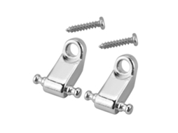 Conjunto de 2 Suportes para Cordas com Parafusos para Guitarra e Baixo Elétrico AQUAFORGE (prateado)