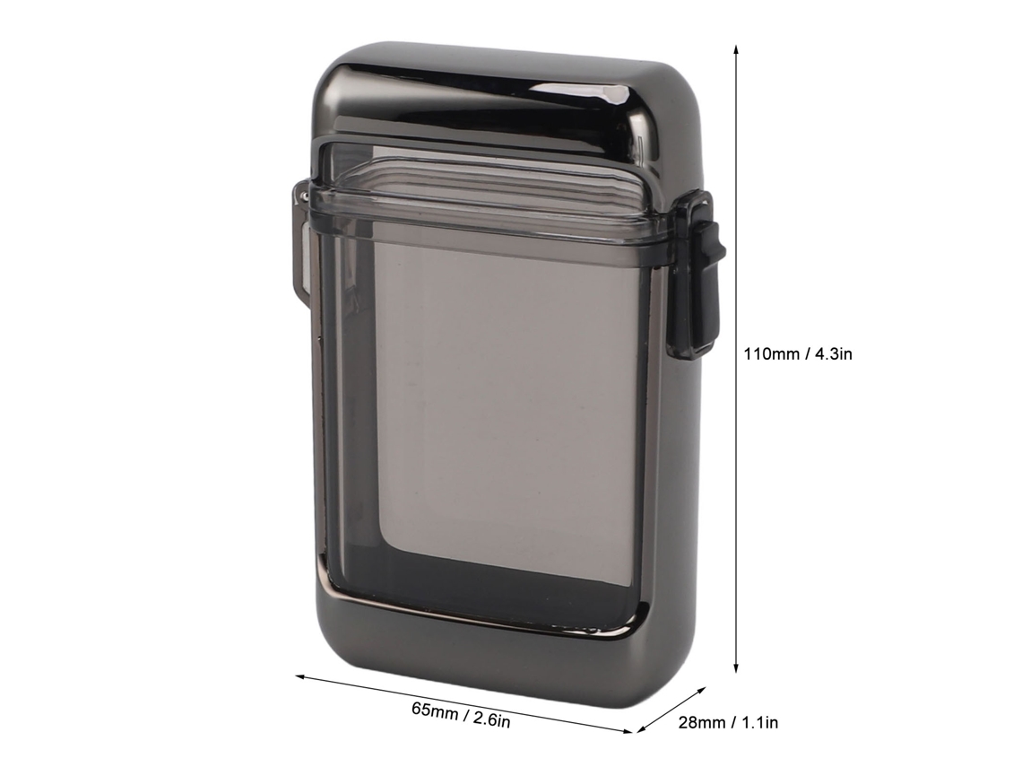 Plastic Cigarette Case Cigarette Box Holder (waterproof, Transparent) Black Eoocoo