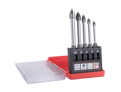 Pavios de carbure premium para vidro e cerâmica, conjunto de 5 ou 4, 5, 6, 8 e 10 mm, 8801899 Extol