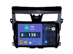 Auto Rádio Carro Bluetooth Autoradio 8GB RAM 128G ROM CarPlay Navegação GPS Ecrã Táctil RoverOne para Nissan Teana J33 3 2013-2015  