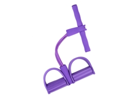 Faixa de Resistência com Pedal 4 Tubos para Ioga, Academia e Abdominais AQUAFORGE