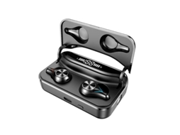 Fones Bluetooth 5.0 Ipx7 Lanterna Led Super Brilhante Hi-fi Estéreo Cancelamento Ruído Esportivos 120h Preto
