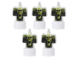 5 Peças de Lâmpada de Vela de Halloween para Decoração de Halloween ALLINLESS
