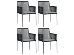 Garden Chair, Garden Chairs Vidaxl Preto Rattan / Vime (n/a)