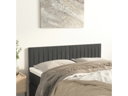 Cabecero de terciopelo de 2 piezas 72x5x78/88 cm gris oscuro