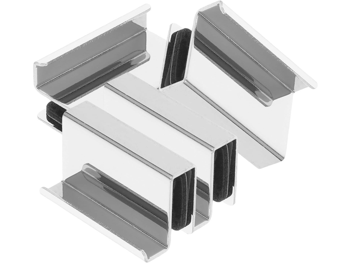 Puxador De Porta De Vidro Prateado, Conjunto De 4 Peças, Para Vitrines De Vidro De 4 A 6 Mm, Cor Aleatória.