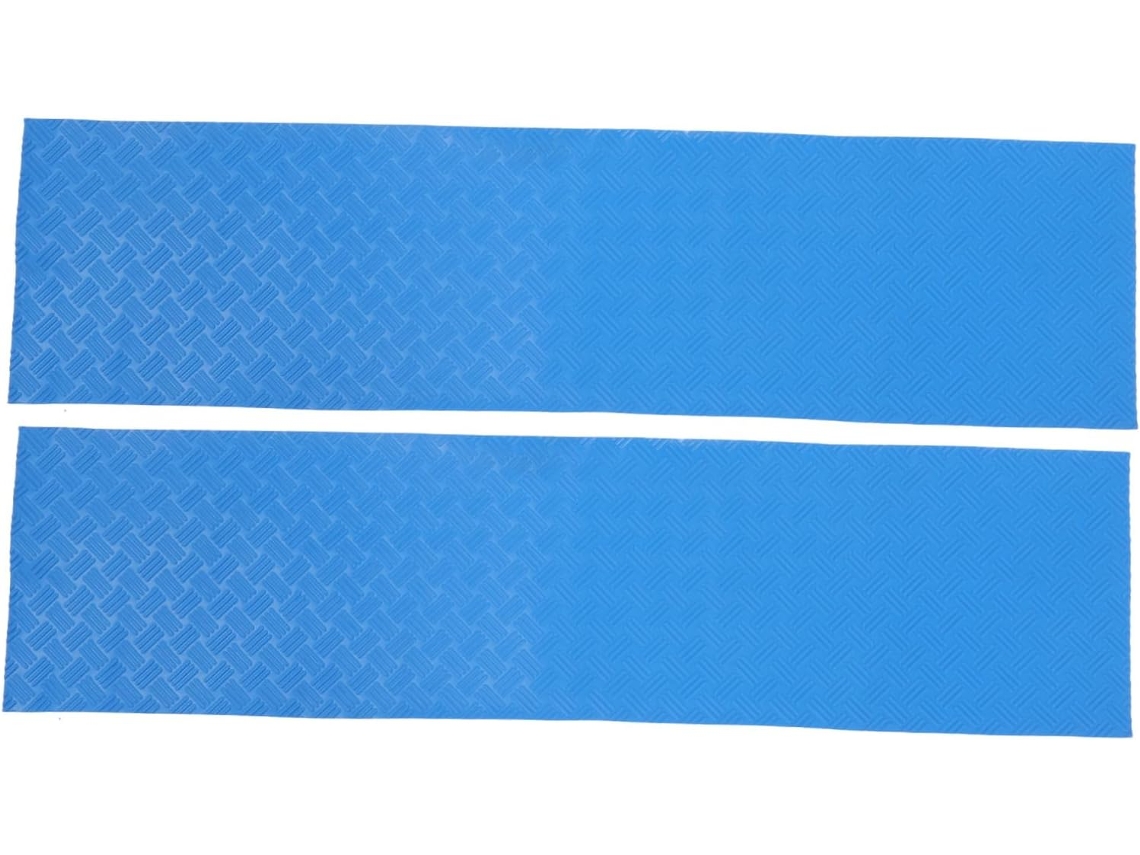Conjunto De 2 Tapetes Antiderrapantes De Pvc Para Escada De Piscina Acima Do Solo, Azul.