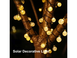 Luzes de Fio de Bolhas Solares Led Cristal | S/MARCA