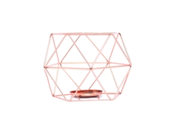 Laxiscreed Incensário Geométrico Em Ferro Rose Gold Para Aromaterapia E Decoração