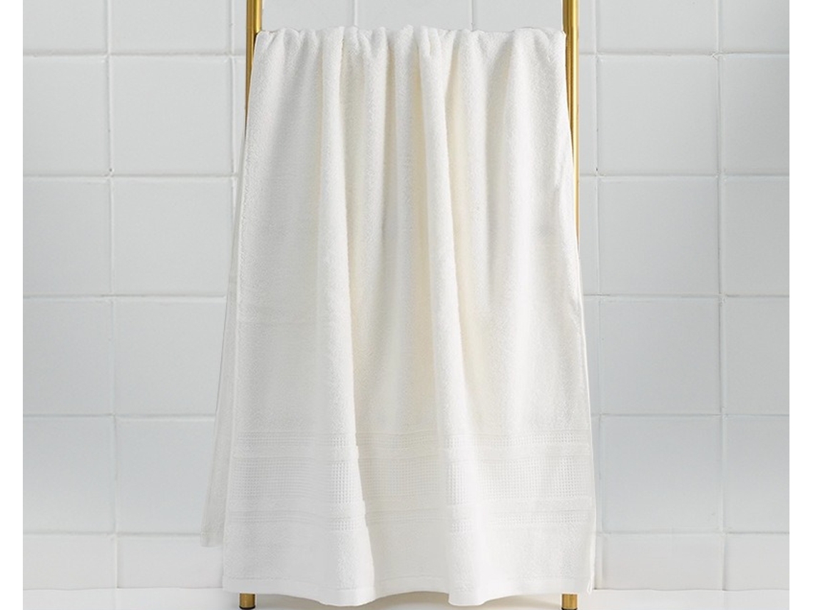 Toalha De Banho Extragrande Em Algodão, 70x 140 Cm , Ultra Absorvente, Compacta, De Secagem Rápida E Leve Branco Hexinyigjly