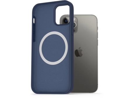 Capa de silicone Alzaguard compatível com Magsafe Pro iPhone 12 / 12 Pro Azul