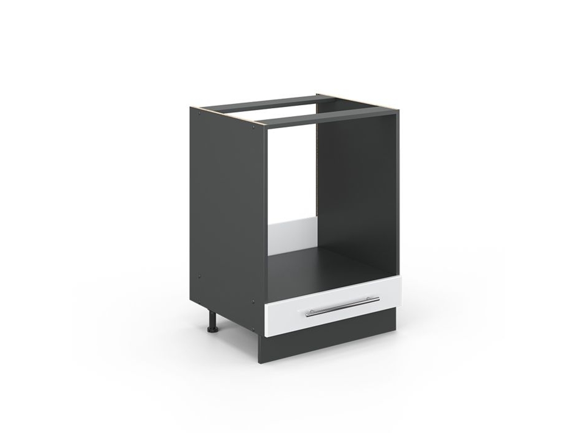 Armário de forno VICCO Fame-Line, branco alto brilho, 60 cm, carvalho PT