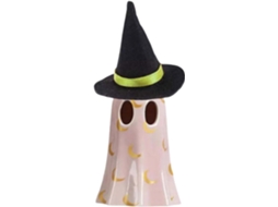 Escultura De Fantasma Iluminada Para Mesa, Com Chapéu, Ideal Para O Halloween |