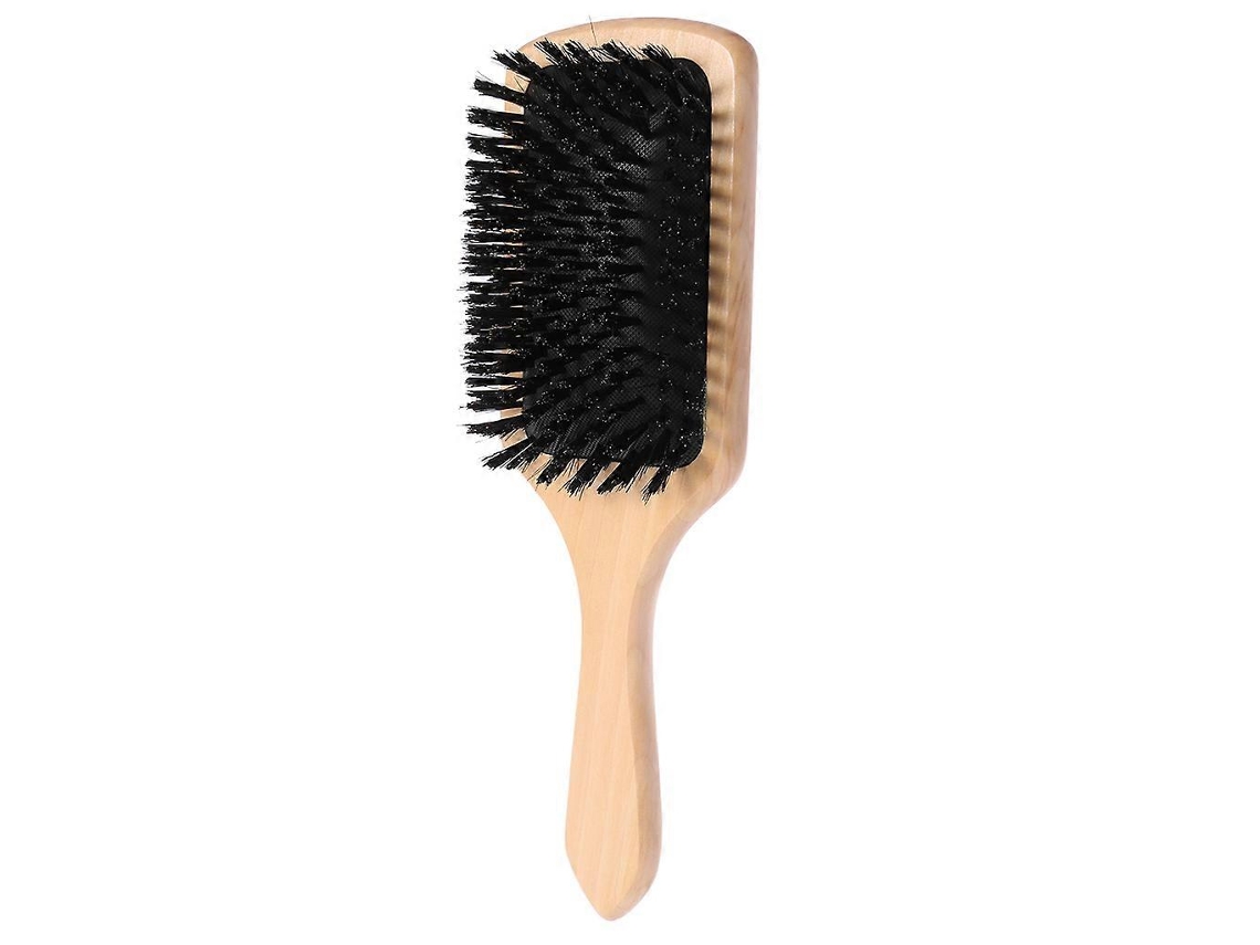 Escova De Cabelo Com Cabo E Cerdas De Madeira Para Massagem E Modelagem. Jinyubo Store