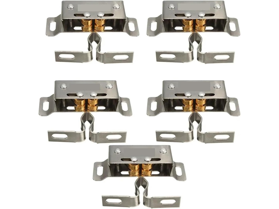 Fecho De Rolete Duplo, Duplo Para Armário, Prateado, 50x16x13mm,
