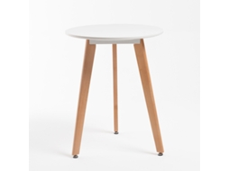Mesa Synk Redonda 60 Cm Branco PRESENTES MIGUEL
