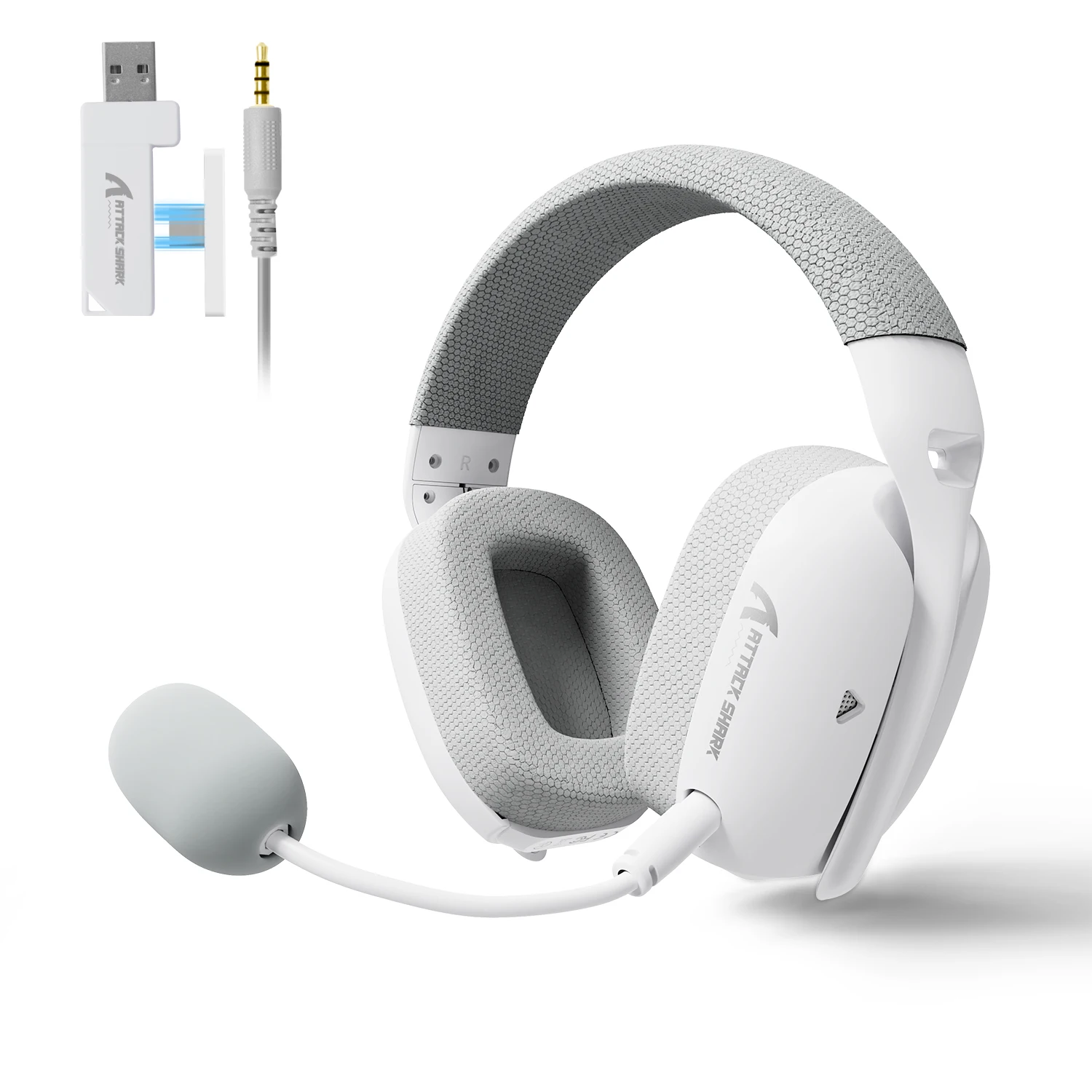 Fones de Ouvido intra auriculares dobráveis MDUG com modo duplo, cancelamento de ruído e bateria de 60 horas (branco)