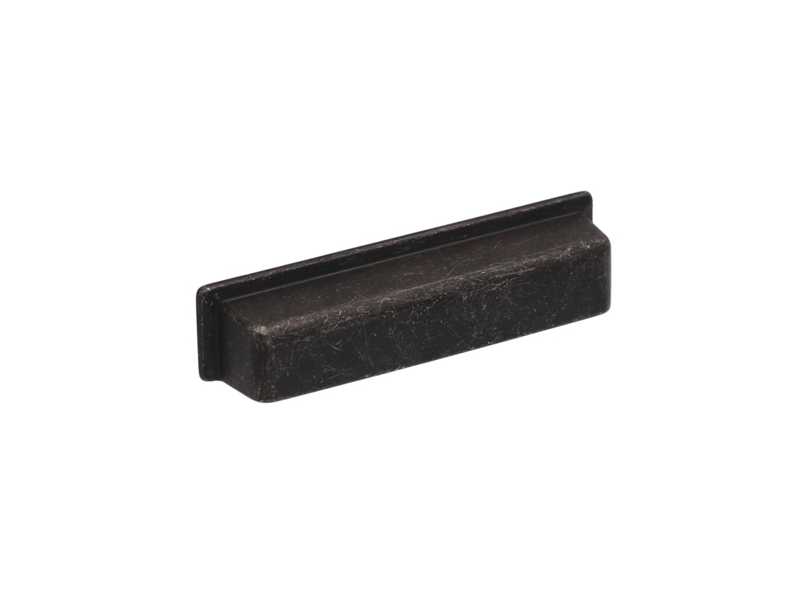 Puxador para Móveis HARDWAREXCHANGE em Zamac com 96mm de distância central, ferro preto vintage, conjunto de 6