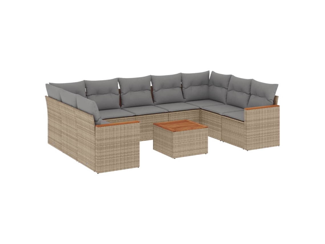 Garden Sofa Set, Garden Sofa Sets Vidaxl Bege Rattan / Vime (n/a)