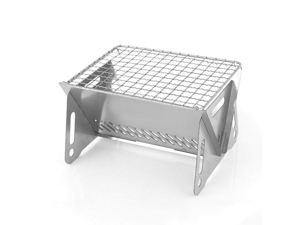 Churrasqueira Portátil Plegável Inox para Camping